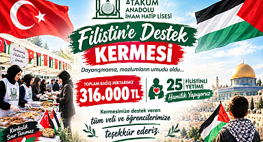 Atakum Anadolu İmam Hatip Lisesi öğrencilerinden Gazze’ye anlamlı destek