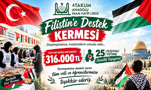 Atakum Anadolu İmam Hatip Lisesi öğrencilerinden Gazze’ye anlamlı destek