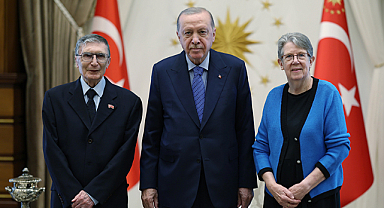 Cumhurbaşkanı Erdoğan, Aziz Sancar'ı kabul etti